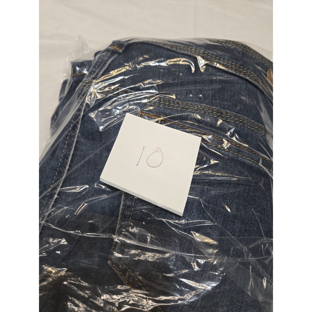 Bongo Jeans Sz 7 Womens Blue Vtg Straight Leg Low Rise Minimalist Plain Stretch - Picture 10 of 10